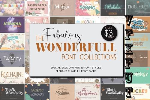 Wonderful Font Collection - 40 Premium Fonts