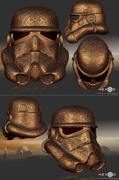 Carved Trooper Helmet 3D Print