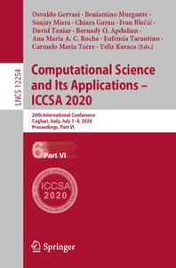 Computational Science and Its Applications - ICCSA 2020 (Part VI)