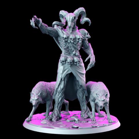 Keoghradan Skull - Druid with Wolves 3D Print