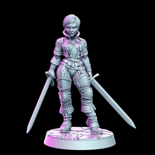 Daena - Female Knight 3D Print