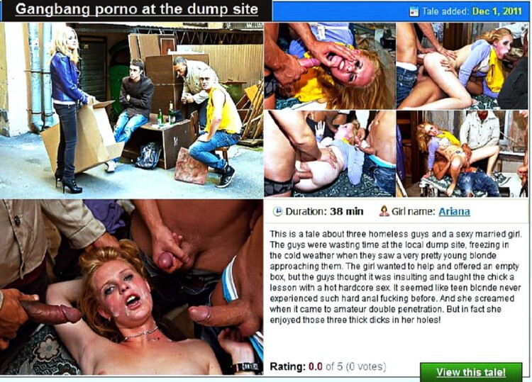 Gangbang porno at the dump site