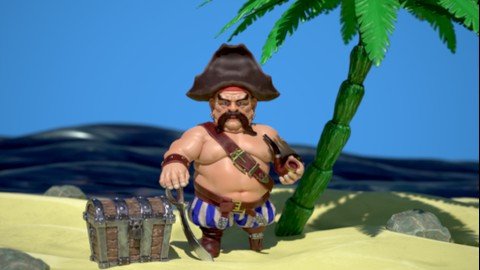 Stylized Pirate In Zbrush, Substance 3D Painter, Marmoset