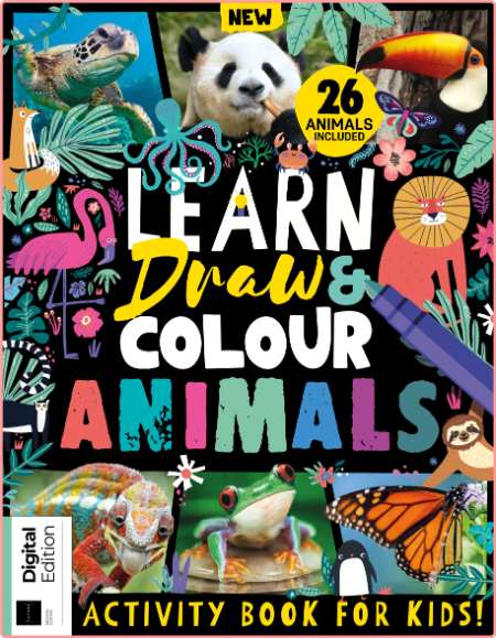Learn Draw and Colour Animals 2nd-Edition 2022