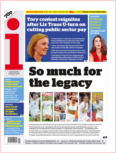 The i Newspaper - Issue 3648 [03 Aug 2022]