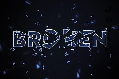 Smashed Glass Text Effect - 7517628