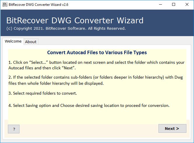 BitRecover DWG Converter Wizard 2.7 706efaea281ebfd3fb1093f49b87806e