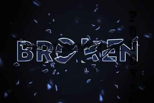 Smashed Glass Text Effect - 7517628