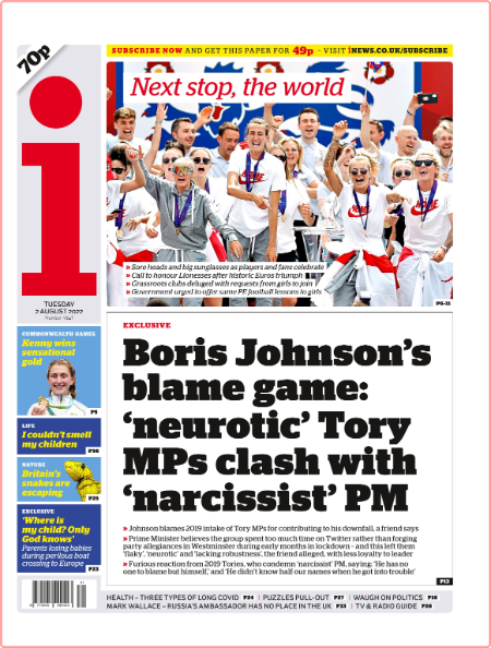 The i Newspaper - Issue 3647 [02 Aug 2022]