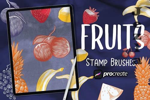 Tropical Fruit Brush Stamp Procreate