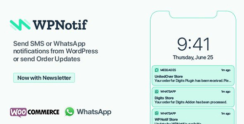 CodeCanyon - WPNotif v2.7 - WordPress SMS & WhatsApp Message Notifications - 24045791 - NULLED + WPNotif Add-Ons