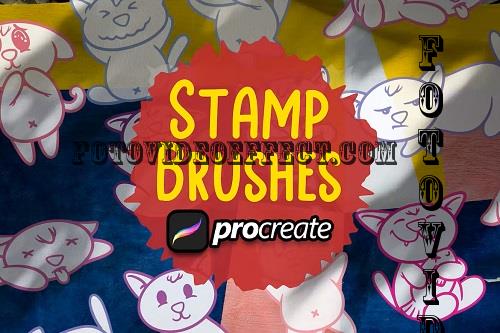 Cute Cat brush Stamp Procreate