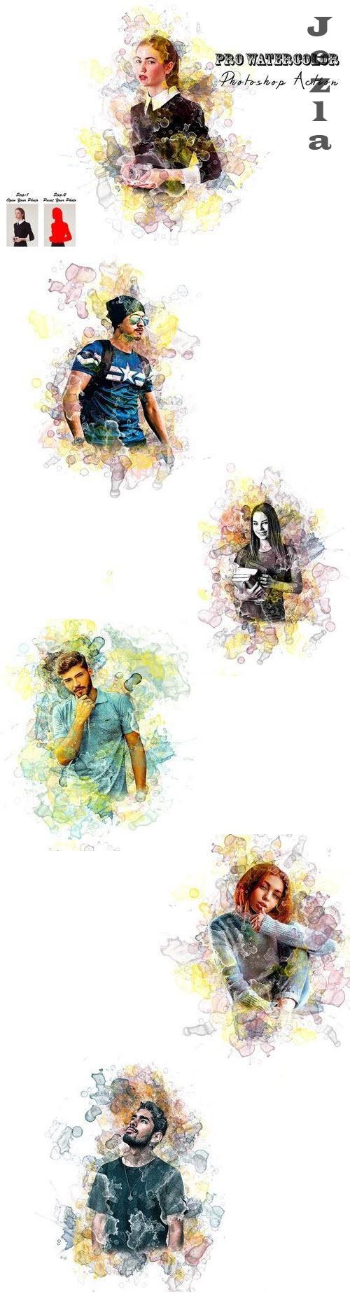Pro Watercolor Photoshop Action - 7523466