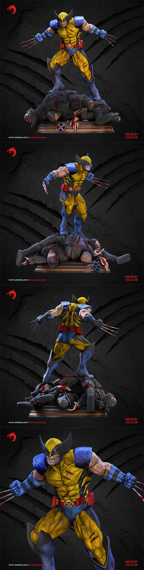 Wolverine Sculpture 3D Print