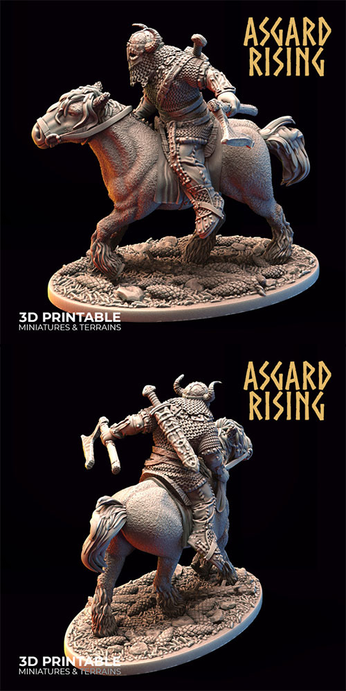 Asgard Rising - Viking Rider 3 3D Print