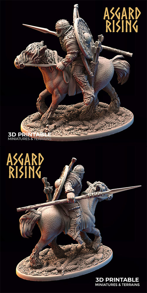 Asgard Rising - Viking Rider 6 3D Print
