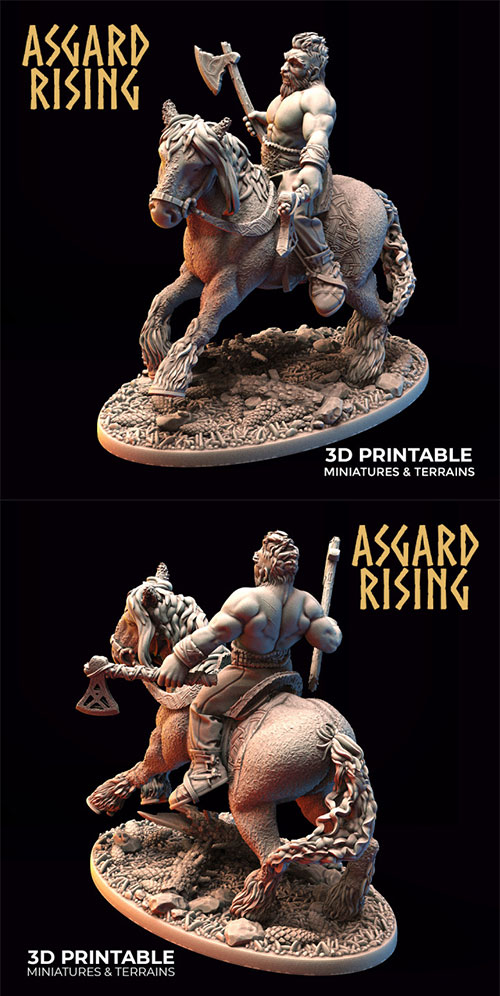 Asgard Rising - Viking Rider 5 3D Print