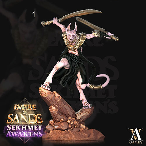 Sekhmet Awakens - Mau Miniature 3D Print Model 