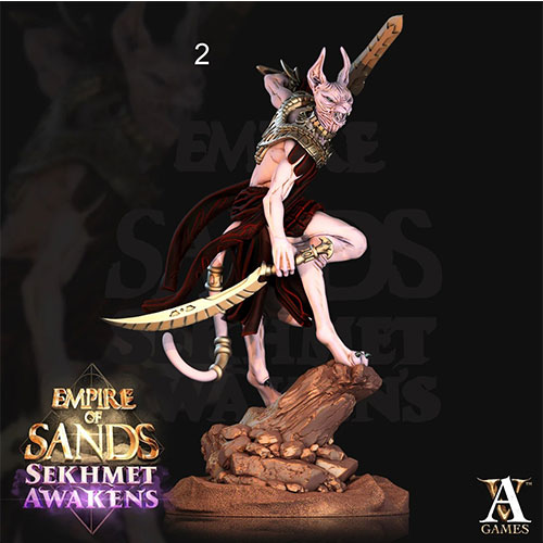 Sekhmet Awakens - Mau 2 Miniature 3D Print Model 