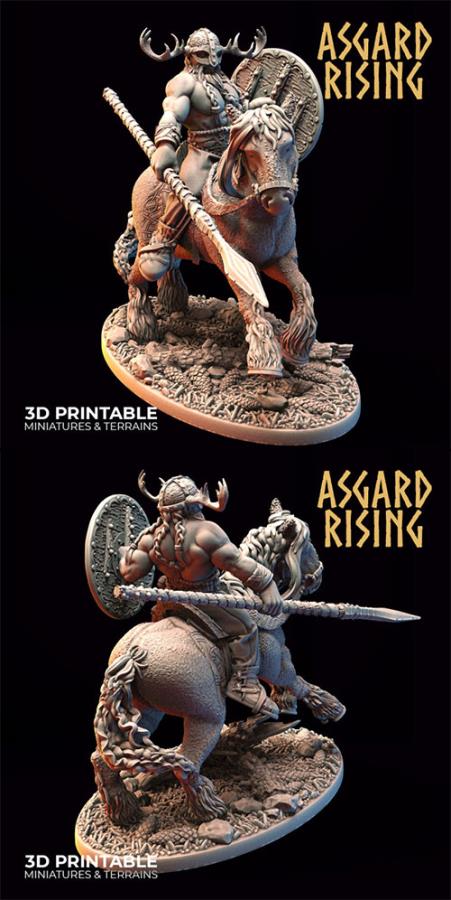 Asgard Rising - Viking Rider 2 3D Print
