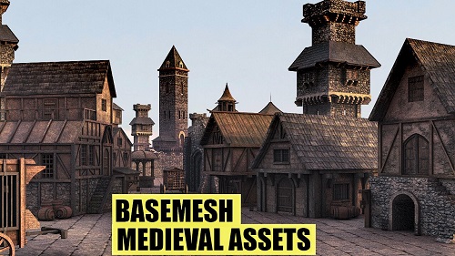 BaseMesh: 89 MEDIEVAL Assets+Texture