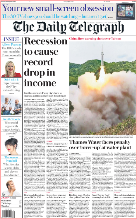 The Daily Telegraph (UK) - No  52,012 [05 Aug 2022]