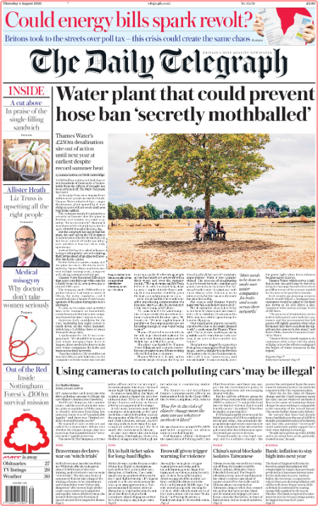 The Daily Telegraph (UK) - No  52,011 [04 Aug 2022]