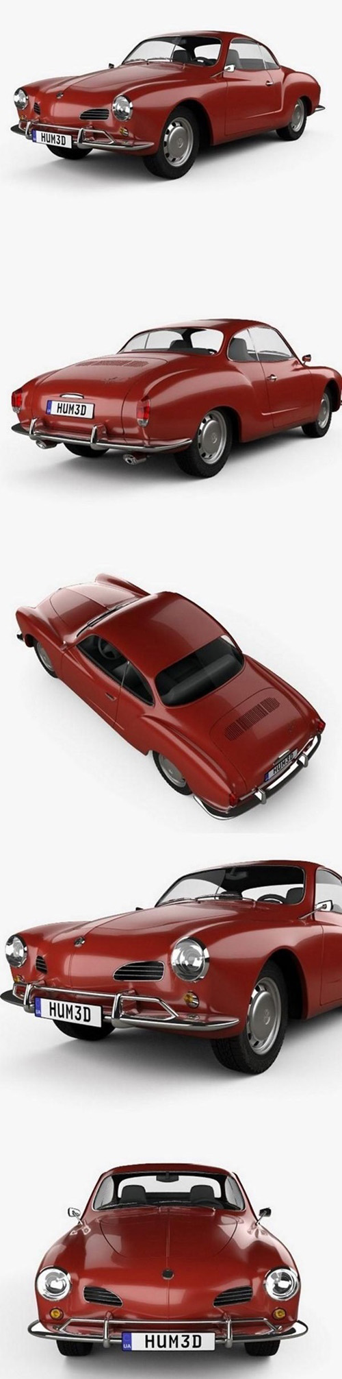Volkswagen Karmann Ghia 1955 3D Model