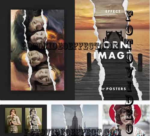 Torn Image Effect for Posters - 7221536