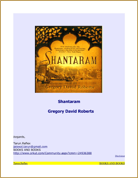 Shantaram  A Novel