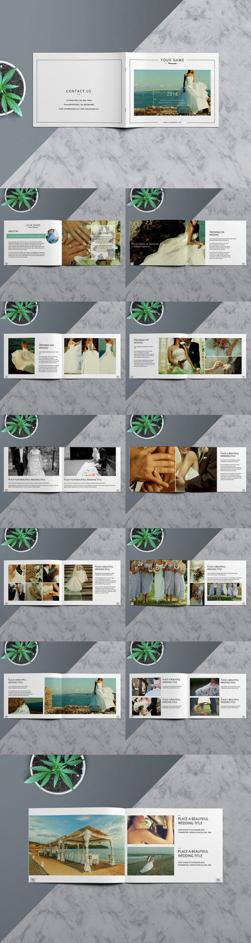 Wedding Photography Catalog Layout 213712344