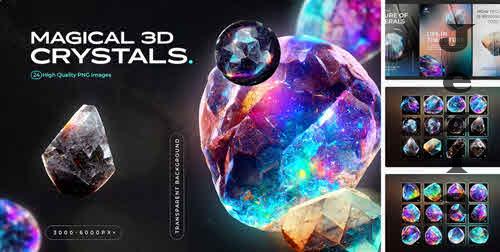 3D Gems & Crystals Collection - 7491463