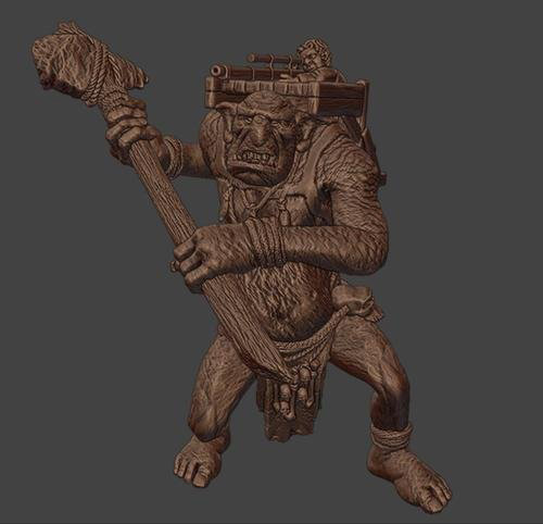 Forest Troll Gunner 3D Print