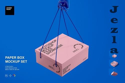 Paper Box Mockup Set - 7498709