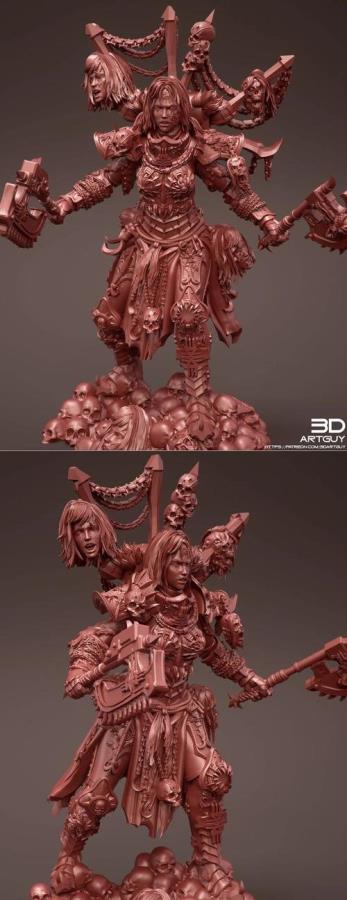 Angry Warrior Single 3D Print