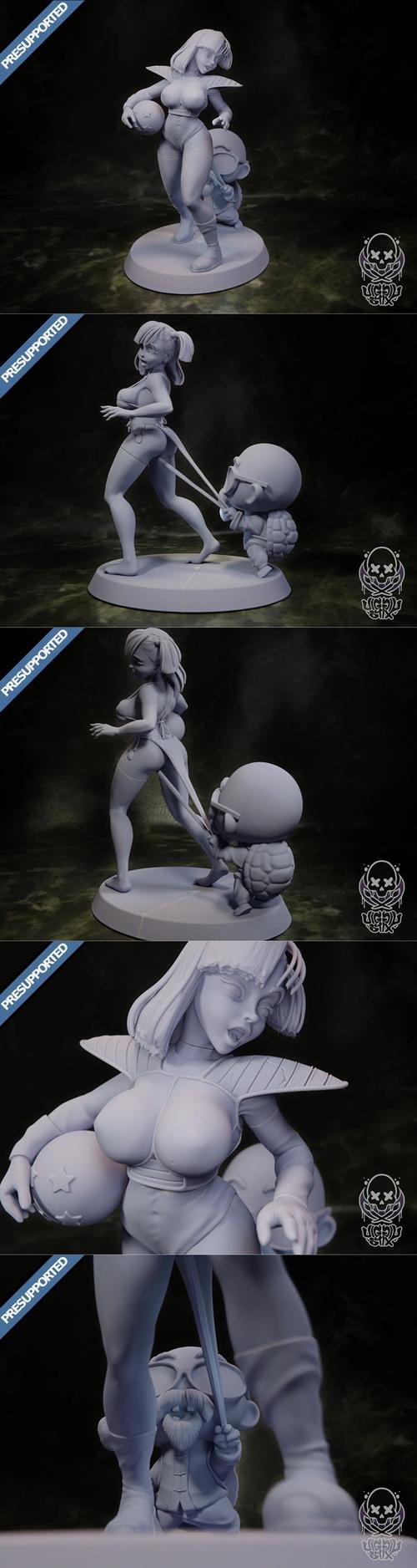 Bulma in Saiyan Armor 3D Print