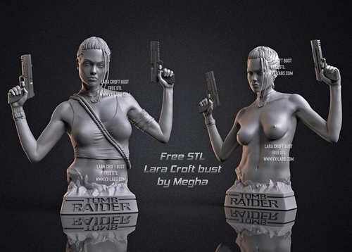 Angelina Jolie - Lara Croft Bust 3D Print