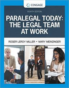 Paralegal Today The Legal Team at Work, 8th Edition