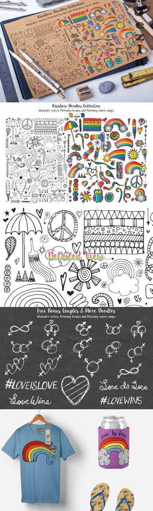 Rainbow Doodles - 308686