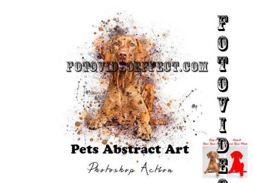 Pets Abstract Art Photoshop Action - 7541562