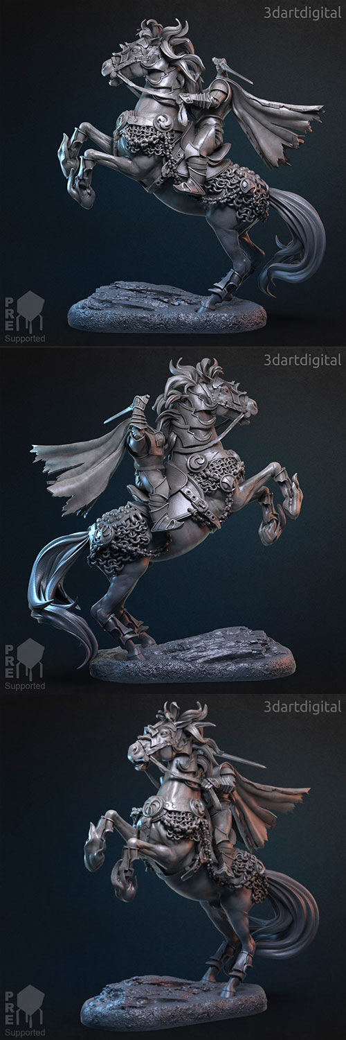 D’Artagnan Richelloue The Headless Rider 3D Print