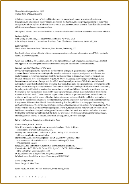 Dea J  Extraction Techniques for Environmental Analysis 2022 Be22e03dcb2a9acb183fd72f90bba217