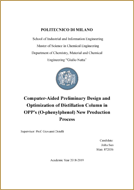 Sun J  Computer-Aided Preliminary Design   Distillation   2019 690f7e1cb5d65d27e5b4c90573623464