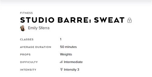 AloMoves – Studio Barre Sweat