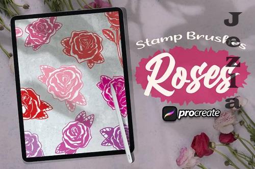 Dansdesign Roses Brush Stamp Procreate