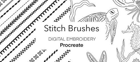 Learn To Create Stitch Brushes For Digital Embroidery In Procreate