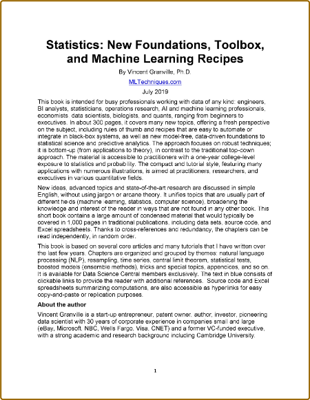 Granville V  Statistics  New Foundations, Toolbox,  Recipes 2019 C28542a0966d4a9843eff74ab57179f5