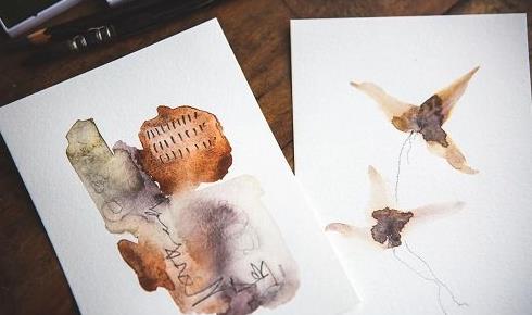 Simplicity – Elegant Graphite Watercolor Abstracts And Botanicals