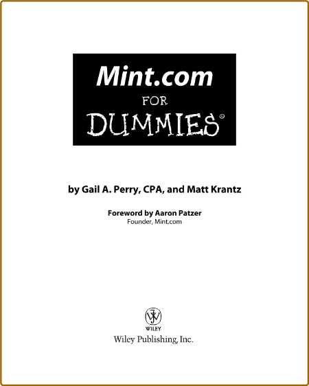 Mint com For Dummies