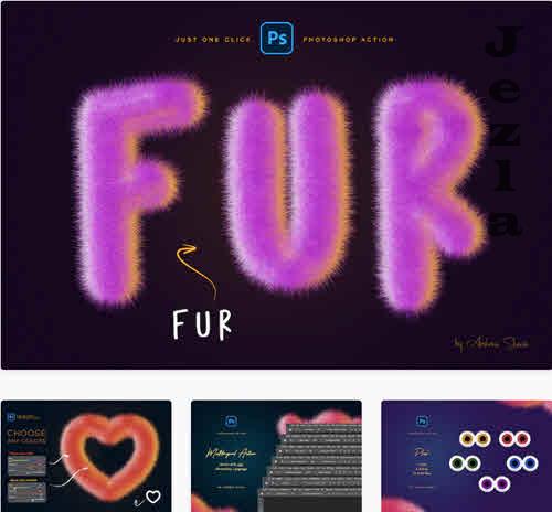 Fur Effect Photoshop Action - 7496045